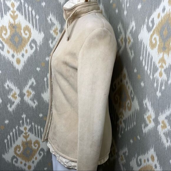 Ralph Lauren Fawn Lamb Shearling & Tortoise Shell Military Inspired Jacket - Picture 12 of 16